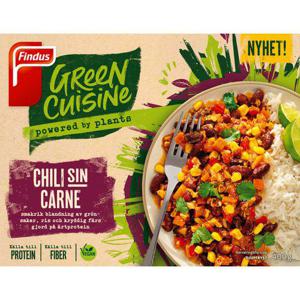 Green Cuisine Chili sin Carne med Ris Fryst 400g Findus
