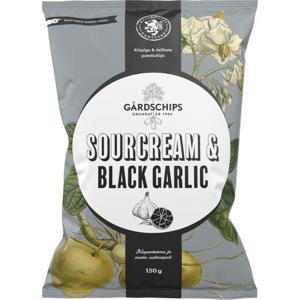Gårdschips Chips Sourcream & Black Garlic 150g