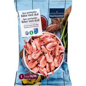 Royal Greenland Räkor med Skal 70/90 MSC Frysta 1kg