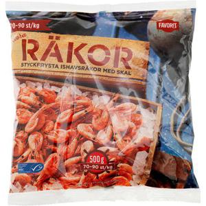 Favorit Räkor med Skal Frysta 70/90 MSC 500g