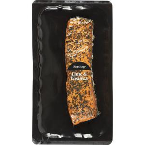 Korshags Laxfilé Varmrökt Lime & Basilika 125g