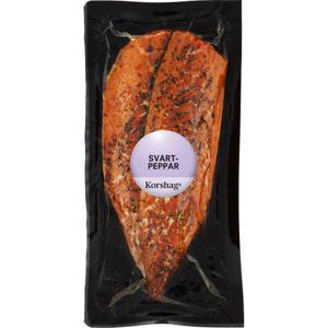 Korshags Varmrökt Makrillfilé Svartpeppar 2-p ca 250g