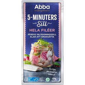 Abba Inläggningssill Hela Filéer 5-minuter MSC 420g