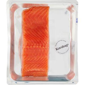 Korshags Kallrökt Laxfilé i bit 300g