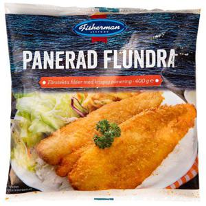 Fisherman Seafood Panerad Flundra Fryst 400g Fisherman