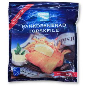 Feldts Torskfilé Pankopanerad MSC-Märkt Fryst 600g Feldt's
