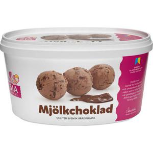 SIA Glass Gräddglass Mjölkchoklad 1,5L