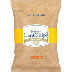Svenska LantChips Chips Ost & Vitlök 200g