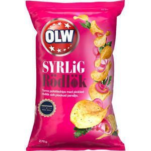 OLW Chips Syrlig Rödlök 275g