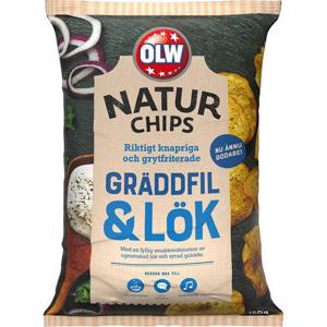 OLW Naturchips Gräddfil & Lök 150g Olw
