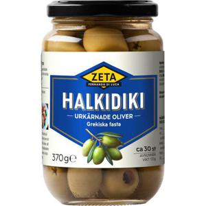 Zeta Halkidiki Oliver Urkärnade 370g