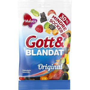 Malaco Gott & Blandat Original Mindre Socker 140g