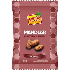 Exotic Snacks Mandlar Rostade & Saltade 160g