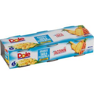Dole Ananas Taco/Pizzabitar Naturlig Juice 3x227g
