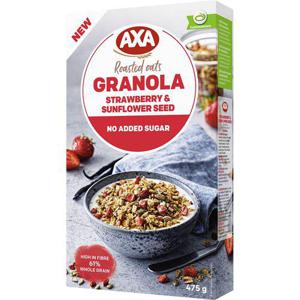 AXA Granola Jordgubb & Solrosfrön 475g Axa