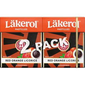 Läkerol Red Orange Licorice 2x25g