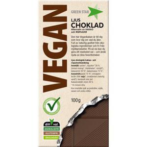 Green Star Vegansk Ljus Choklad EKO 100g