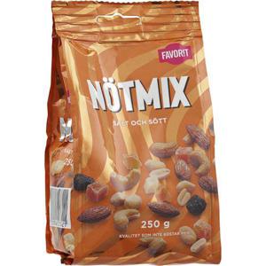 Favorit Nötmix Sött & Salt 250g