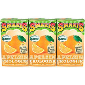Smakis Apelsin EKO/KRAV 3x25cl