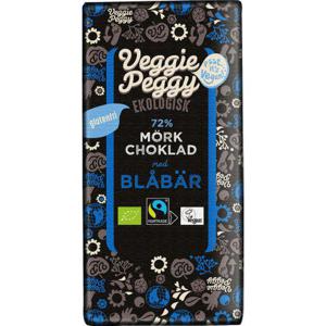 Veggie Peggy Vegansk Mörk Choklad med Blåbär EKO/Fairtrade 85g