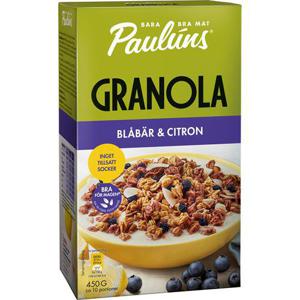 Paulúns Granola Blåbär & Citron 450g