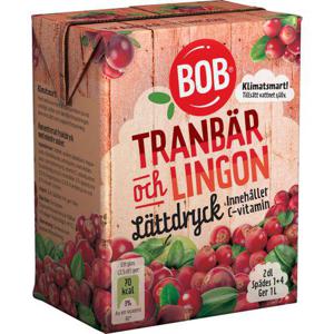 Bob Lättdryck Lingon/Tranbär 200ml BOB
