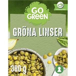 GoGreen Gröna Linser Färdigkokta 380g Gogreen