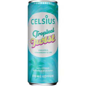 Celsius Tropical Twist Ananas, Jordgubbe & Lime 335ml