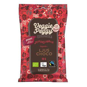 Veggie Peggy Chokladdoppade Jordgubbar Fairtrade/EKO 50g
