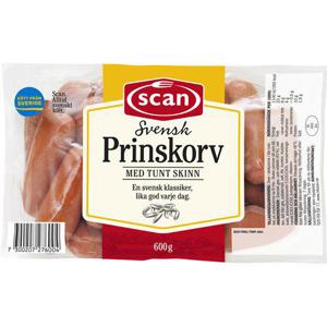 Scan Prinskorv Tunt Skinn 600g