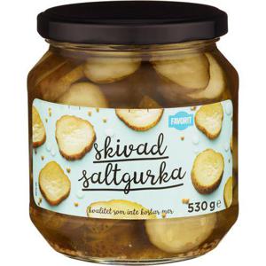 Favorit Saltgurka Skivad 530g