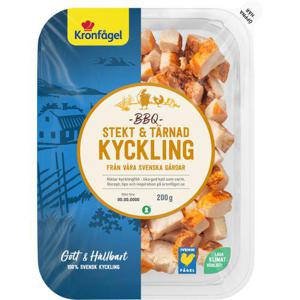 Kronfågel BBQ Minutkyckling Stekt & Tärnad 200g