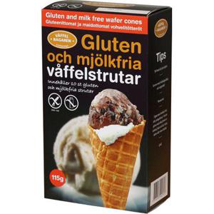 Våffelbagaren Våffelstrutar Glutenfri Mjölkfri 115g
