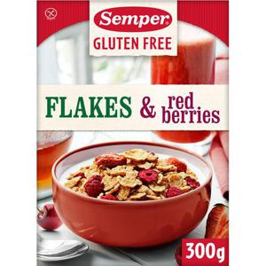 Semper Flakes Red Berries Glutenfria 300g