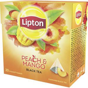 Lipton Svart Te Peach Mango Pyramidte 20-p
