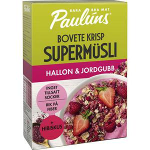 Paulúns Supermüsli Hallon & Jordgubb 400g