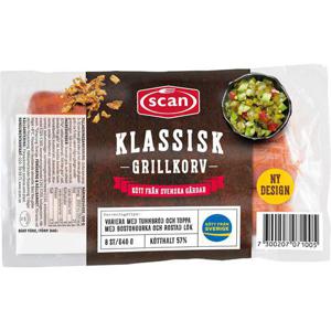 Scan Grillkorv med Tunt Skinn 8-p 640g