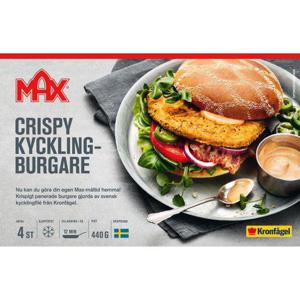 Kronfågel Crispy Kycklingburgare Fryst 440g