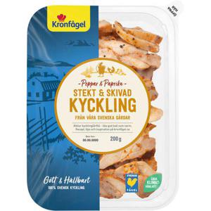 Kronfågel Minutkyckling Skivad & Stekt Peppar och Paprika 200g kronfågel