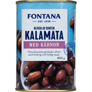 Fontana Oliver Svarta Kalamata med Kärnor 450g