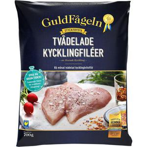 Guldfågeln Kycklingbröstfilé Tvådelad Fryst 700g