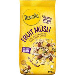 Risenta Müsli Frukt & Nötter Glutenfri 600g