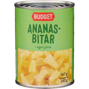 Budget Ananasbitar 567g