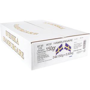 SV Hamburgare Hamburgare Fryst 24x150g Svenska Hamburgare