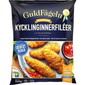 Guldfågeln Kycklinginnerfiléer Crunchy Fryst 540g