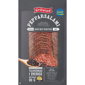 Grilstad Pepparsalami Skivad 80g