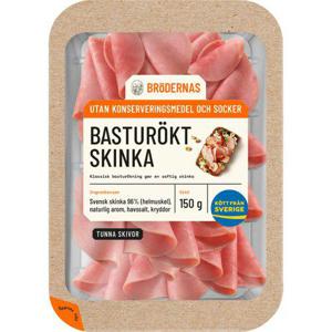 Bröderna Nilsson Basturökt Skinka Tunna Skivor 150g