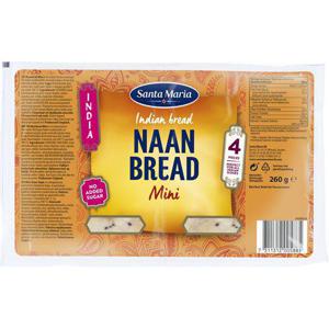 Santa Maria Mini Naanbröd 260g 4-p