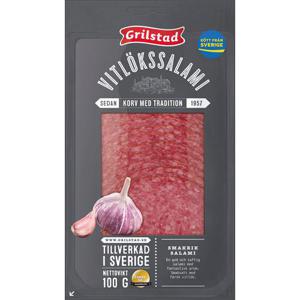 Grilstad Vitlöksalami Skivad 100g