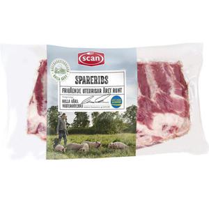 Scan Spareribs av Hållbarhetsgris Breda ca 1100g